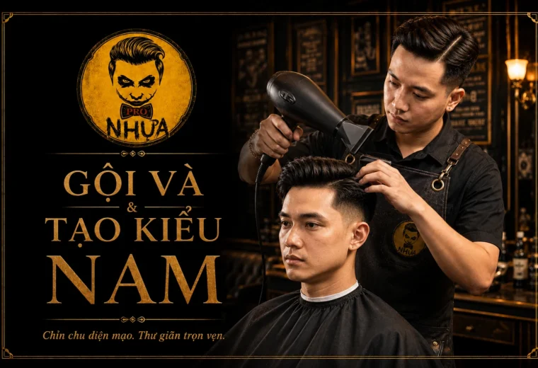 Gội và tạo kiểu nam
