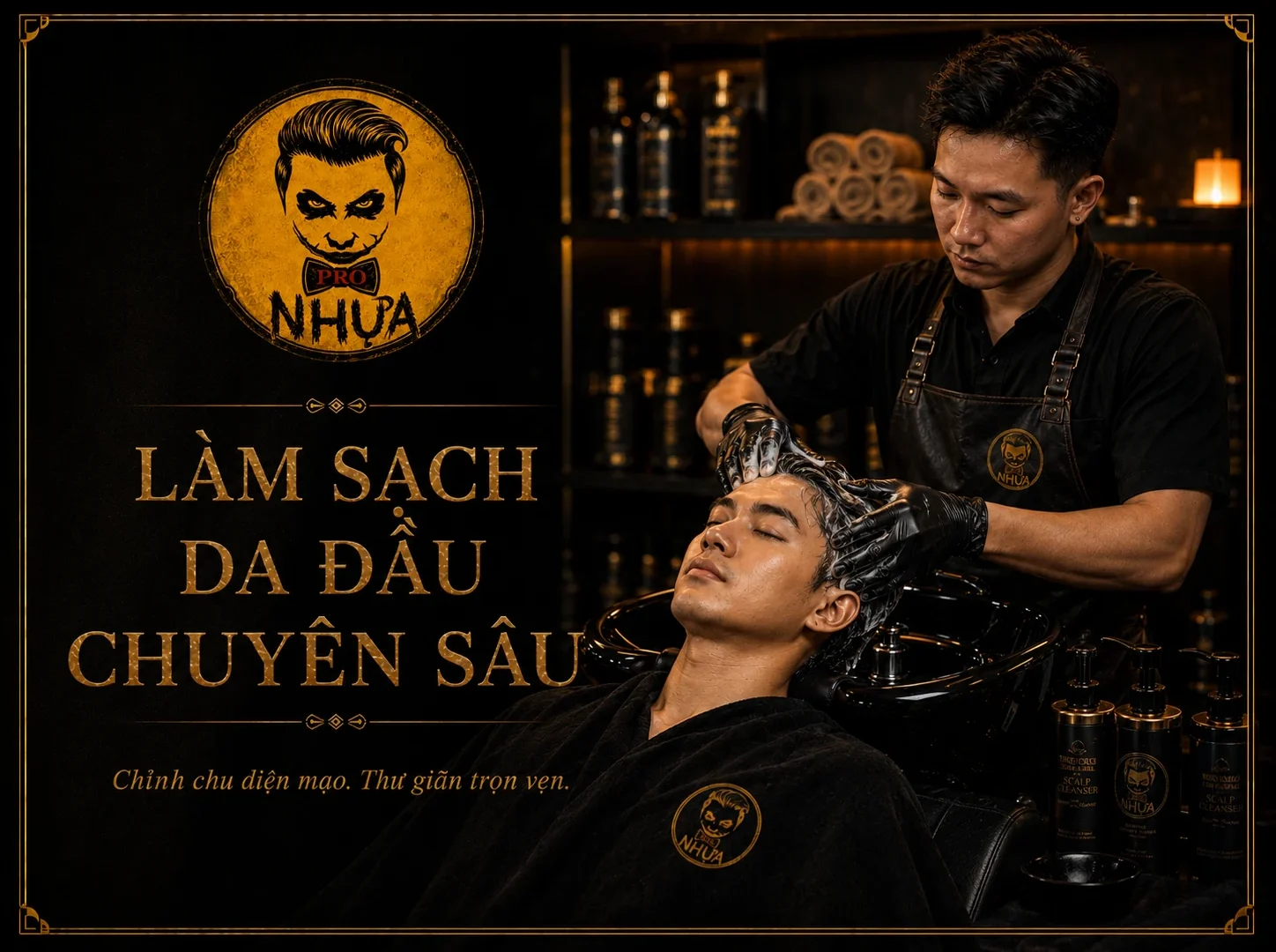 Làm sạch da đầu chuyên sâu