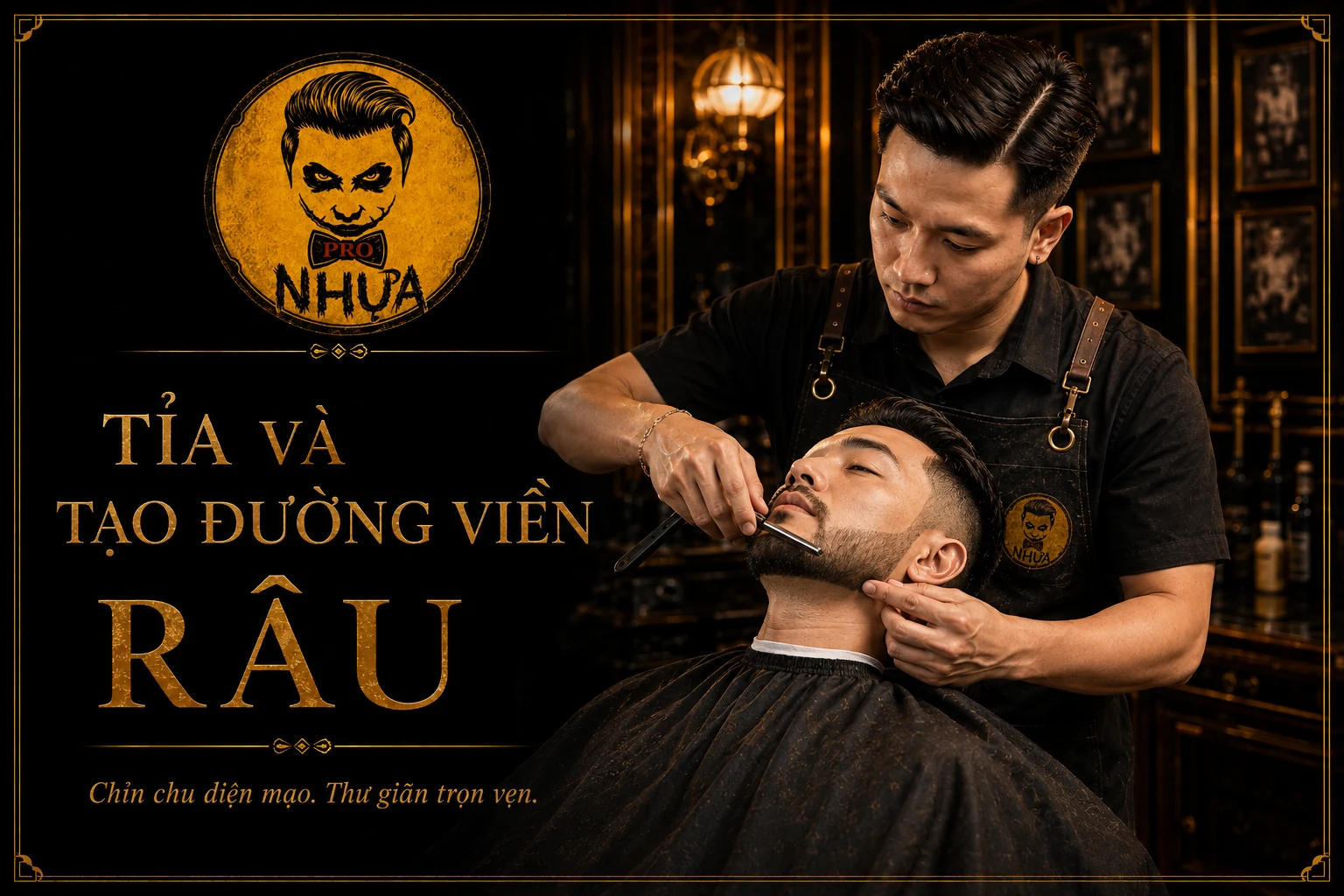 Tạo đường viền râu