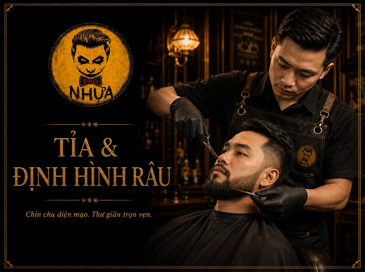 Tỉa và định hình râu